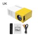 thumbnail image 5 of Inteprter Práctico proyector 1000 lúmenes Audio portátil USB LED proyectores pequeño 1080P Home Media Player Multi interfaz Electrónica Amarillo Reino Unido enchufe, 5 of 6