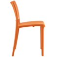 thumbnail image 3 of Hawthorne Collections 17.5" Chaise d'Appoint en Plastique Orange (Lot de 2), 3 of 4