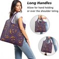 thumbnail image 2 of 5 Pack Foldable Shopping Bag,Hand Drawn Halloween Pumpkin Pattern Reusable Grocery Bags with Pockets,Large Reusable Tote Bags with Handles Waterproof & Lightweight, 2 of 6