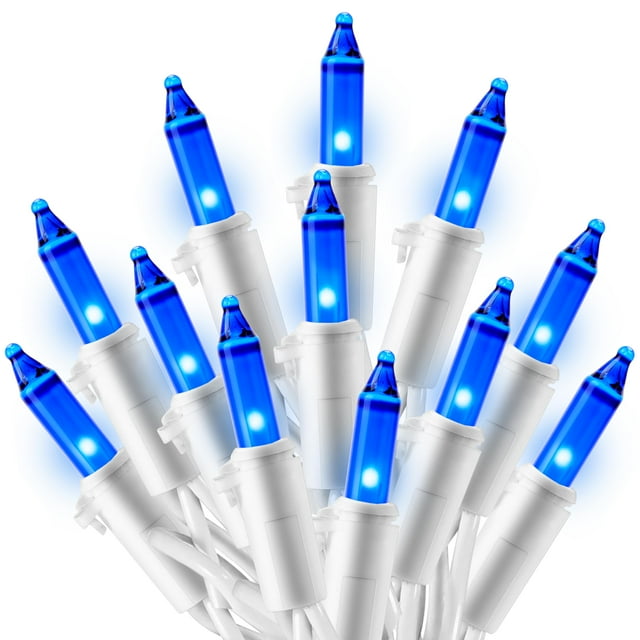 Luces navideñas Joiedomi, 100 bombillas azules, cadena de 6,5 m