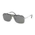 thumbnail image 1 of Brand New Miu Miu Sunglasses MU 55US 1BC 175 Silver/ Gray For Women, 1 of 5