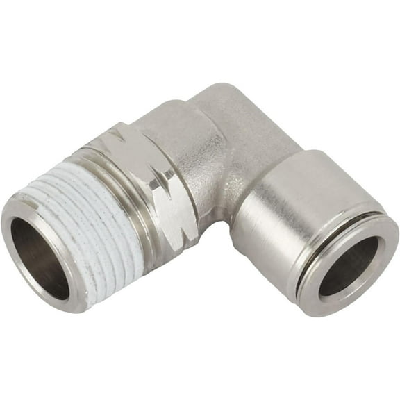 Air Suspension Push-In Tubing 90 Degree Elbow Fitting, 3/8 NPT Male