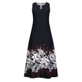 thumbnail image 2 of VEKDONE Clearance 2025 Women Sleeveless Cotton-Linen Long Dress with Pockets Summer Bohemian Travel Beach Sun Dresses, Hawaiian Dresses For Women, 2 of 7