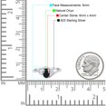 thumbnail image 4 of Three Stone Oval Natural Black Onyx Trio WeddingRing 925 Sterling Silver size 6, 4 of 6