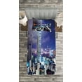 thumbnail image 3 of Ambesonne City Quilted Bedspread Set 2 Pcs, Downtown Hong Kong Night, Twin Size, Multicolor, 3 of 3