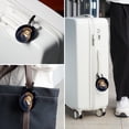 thumbnail image 6 of Leo Constellation 2Pcs PU Leather Round Luggage Tags with Privacy Cover and Name ID Tag for Suitcase, Handbags, Backpacks, School Bags, 6 of 6