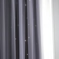 thumbnail image 6 of Blackout Curtains for Nursery - Stars Cutout Decor for Bedroom Aesthetic Window Treatment Double Layer Drapes Sheer Overlay, W 40 x L 84 Inches, Grey, 2 Panels, 6 of 9