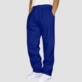 thumbnail image 2 of LIWENLI Men's Heavyweight Sweatpants Fleece Lined Open Bottom Pockets Athletic Joggers Casual Pants (Blue,XL), 2 of 5