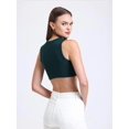 thumbnail image 2 of Crew Neck Crop Top with a V-Shaped Front, 2 of 6