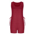 thumbnail image 4 of ZyeKqe Women Sleeveless Romper Short Overalls Loose Back Adjustable Summer Casual Jumpsuit with Pockets, 4 of 6