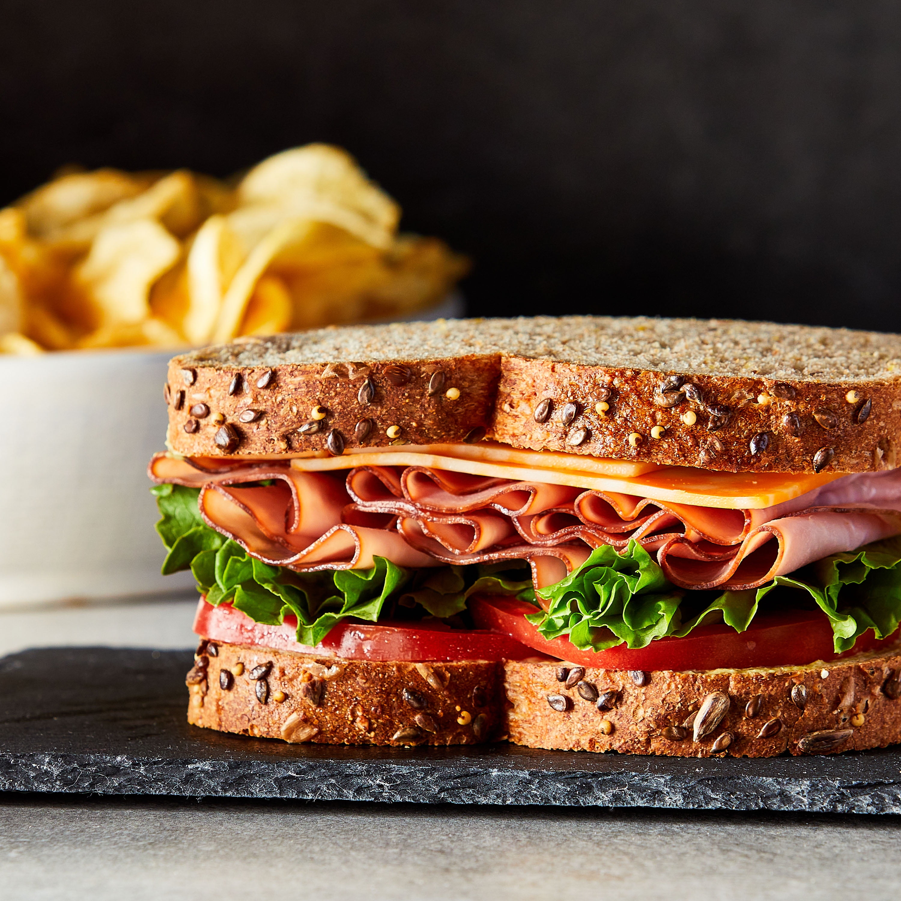 Great Value Thin Sliced Black Forest Ham Lunchmeat, Family Pack, 1 lb, Resealable Plastic Tub, 10 g of Protein per 2 oz Serving