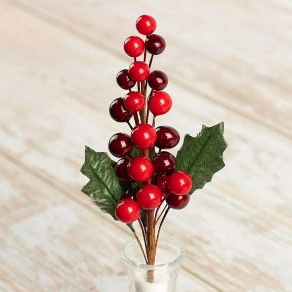 12 Vibrant Holly Red and Burgundy Berry Picks: Add a Touch of Holiday Cheer to Any Space