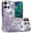 Purple, variant on For Motorola Moto G Stylus 5G 2026 /2025 Luxury Flower Design Sparkle Glitter Diamond Rhinestone Shimmer Bling Plating Thick TPU Hard PC Cover, XPM Protector [Purple]
