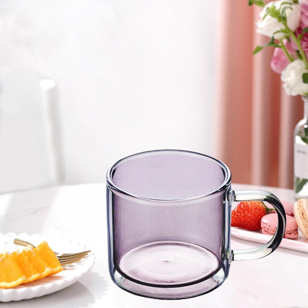 8 Oz Espresso Cups 8 Pack 8 Oz Glass Coffee Mugs - Clear Insulated  Borosilicate Glass With Handle, For Hot & Cold Drinks Insulated Clear Glass  Espresso Cups