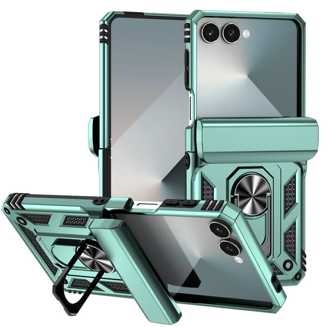 TYJKeJi Étui avec Béquille Résistant aux Chutes Antichoc pour Samsung Galaxy Z Flip 7 pour Samsung Galaxy Z Flip7