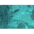 thumbnail image 1 of Ahgly Company Machine Washable Indoor Rectangle Oriental Turquoise Blue Industrial Area Rugs, 2' x 4', 1 of 4