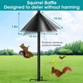 thumbnail image 5 of Bird Feeder Pole Squirrel Proof, 108 Inch Heavy Duty Bird House Pole, Adjustable Bird Feeder Stand with 5 Shepherds Hooks, 2 Mental Trays, Hummingbird Swing, 5 of 8