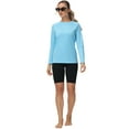 thumbnail image 5 of Weilanxin Women's UPF 50+ Sun Shirts Long Sleeve UV Protection Rash Guard Lightweight Quick Dry SPF Hiking Tops Outdoor SkyBlue S, 5 of 8