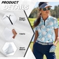 thumbnail image 6 of Aplkyhs Blue Women's Golf Shirt 4-Way Stretch Golf Shirts for Women Quick Dry Women's Short Sleeve Shirts Breathable Fabric for Golf,Tennis,Hiking,Running,Gym, 6 of 7