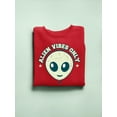 thumbnail image 3 of Alien Emoji Vibes Only - Retro UFO Space Graphic Men's Sweatshirt, 3 of 4