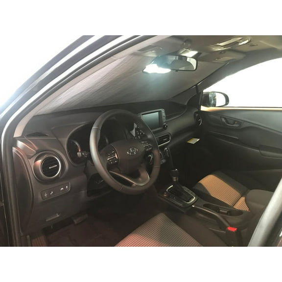 HeatShield, The Original Windshield Sun Shade, Custom-Fit for Hyundai Kona SUV w/ Sensor 2018, 2019, 2020, 2021, Silver Series