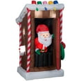 thumbnail image 2 of Christmas Santa's Outhouse 6 Ft. Airblown Inflatable, 2 of 4