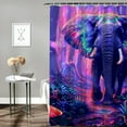 thumbnail image 2 of Orinice Elephant Forest Mushrooms Bathroom Decor Set - Colorful Luxurious Graphic Print Polyester Fabric Fashion Shower Curtain with Hooks - Chic Modern Bathroom Decor 69x72, 2 of 7