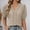 Beige, variant on Womens Tees Loose Fit Lace Trim V Neck Puff Sleeve Button Down Blouses Dressy Summer Tees Work Casual Women Tops White M