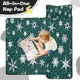 thumbnail image 4 of Green Christmas Snowflake Pattern Toddler Nap Mats for Kids Preschool,59"x22" Sleeping Mat Bag or Kids,Toddler Sleeping Bag,Toddler Nap Mat or Daycare, 4 of 6