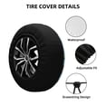 thumbnail image 2 of Sikiie Crocodile Riding Skateboard PVC Leather Spare Tire Wheel Cover Spare Tire Cover, for Car Truck SUV Camper Trailer Universal Fit(14-17in)-14 inch, 2 of 6