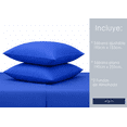 thumbnail image 3 of Juego De Sabanas Microfibra Soft Colores Lisos Matrimonial Azul Rey Liso Sólido, 3 of 6