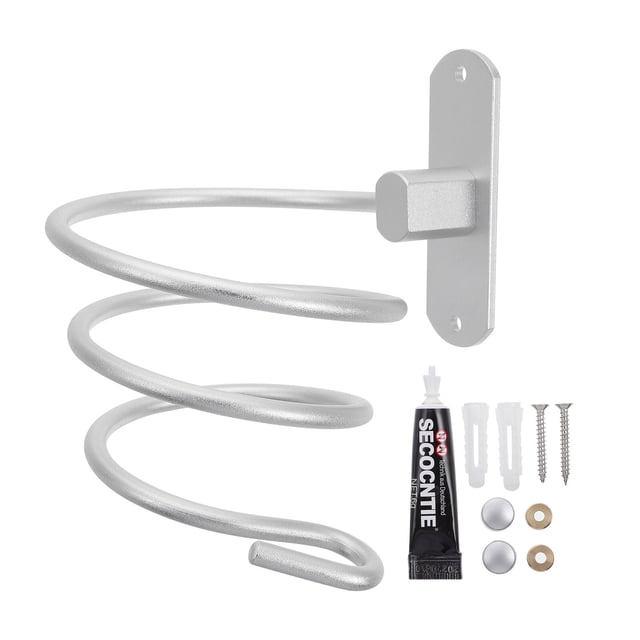 MasteelfCA Aluminum Bathroom Wall Shelf Wall-mounted Hair Dryer Rack Storage Hairdryer Rack