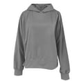 thumbnail image 3 of Yuyuzo Oversized Hoodies Womens Long Sleeve Casual Loose Sweatshirts Solid Color Cute Pullover Tops, 3 of 6