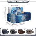 thumbnail image 3 of Jiueut Blue Golden Marble Pattern Recliner Loveseat Slipcover, Wear Resistant Recliner Chair Covers Elastic 2 Seat Couch Protector Soft Furniture Protector with Anti-Slip Edges, 3 of 7