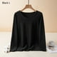 thumbnail image 3 of Minnieouse Ropa interior de fondo para mujer, lencería gruesa cálida para niñas, Tops de capa Base de cuello de manga larga de Color sólido de Ropa interior Negro L Minnieouse AP013747-08, 3 of 6