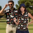 thumbnail image 2 of Jeiento Patriotic Matching Golf Shirts for Couple Breathable Golf Tennis Tank Top for Women Sparkly American Flag Mens Golf Shirts, 4Th of July, Women's M, 2 of 7