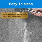 Semfri PVC Loofah Bath Mat 24 x 24 inch Quick Drying Shower Stall Mat Non Slip Shower Mat