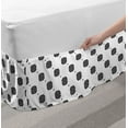 thumbnail image 2 of Abstract Bed Skirt, Monochrome Illustration of Celtic Like Knots on a Plain Background, Elastic Bedskirt Dust Ruffle Wrap Around for Bedding Decor, 4 Sizes, Charcoal Grey and White, by Ambesonne, 2 of 2