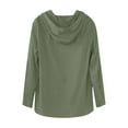 thumbnail image 6 of DPTALR George Men's Lightweight Hoodies Long Sleeve V Neck Quarter Button Army Green,Big and Tall Men M, 6 of 6