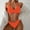 Orange, variant on Women Sexy Bikini Set Push-Up Padded Swimwear Swimsuit Bathing Bandage Beachwear Sexy Backless Strap Bikini Swimsuit Hot Pink L