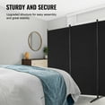 thumbnail image 4 of VEVOR Room Divider, 3 Panel Room Divider, Folding Privacy Screen and Portable Partition Divider for Room Separation, Freestanding Room Partitions for Office, Bedroom, Study, Black, 4 of 9