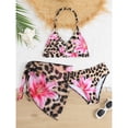 thumbnail image 6 of Weebloom Swimming Suit For Little Girls Two Piece Swimwear Leopard Printed Bathing Suit For Kids Summer Swimming Suit Beach Pool Wear Khaki 7-8 Years, 6 of 7