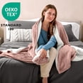 thumbnail image 5 of ROSEKIND Flannel & SherpaThrow Blanket for Couch, Non-Heated, Thick & Warm Cozy Blanket for Winter, Soft Fuzzy Plush Throw Gifts for Women and Men, 50x60In, Grey, 5 of 8