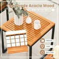 thumbnail image 6 of Costway 3 PCS Patio Chair Set Acacia Wood Sofa Set with Metal Support Soft Seat Cushions, 6 of 10