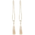 thumbnail image 1 of 2pcs Cotton Curtain Holdbacks Macrame Curtain Tie Rope Boho Window Drapes Holder Strap Farmhouse Drape Tie Cord Beige, 1 of 7