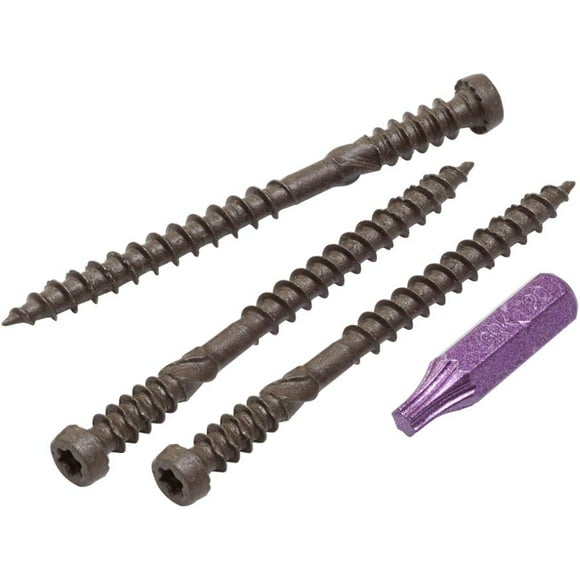 100 Pack #9 x 2-1/2" Climatek Star Drive Kameleon Brown Composite Deck Screws