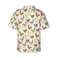 thumbnail image 3 of Goofa Funny Chicken Hawaiian Shirt for Men, Unisex Summer Beach Casual Short Sleeve Button Down Shirts,Aloha Tropical Floral print shirt-XX-Large, 3 of 9