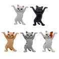 thumbnail image 5 of Jinsinto 5 Pcs Porte-Stylo Chat Décorations Chat Dansant 5 Styles Porte-Stylo PVC Mini Figurines d'Action, 5 of 5