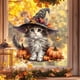 thumbnail image 4 of Seyotauo Halloween Window Stickers Black Cat Window Sticker Double-Sided Window Decal for Glass Mirror Decor, 4 of 6