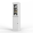 thumbnail image 5 of Palace Imports 100% Solid Wood 16.5" Kitchen Pantry Storage Cabinet with Glass Door and Adjustable Shelves, White, 5 of 5